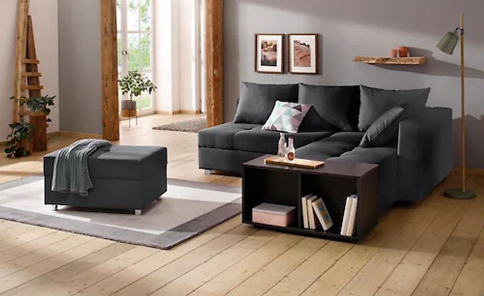 Home affaire Ecksofa »Italia L-Form« mit Bettfunktion, mit Federkern günstig online kaufen