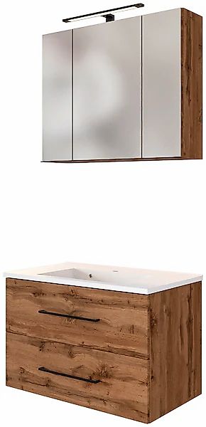 welltime Badmöbel-Set »Luena«, (Set, 2 St.), Breite 80 cm, Softclose-Funkti günstig online kaufen