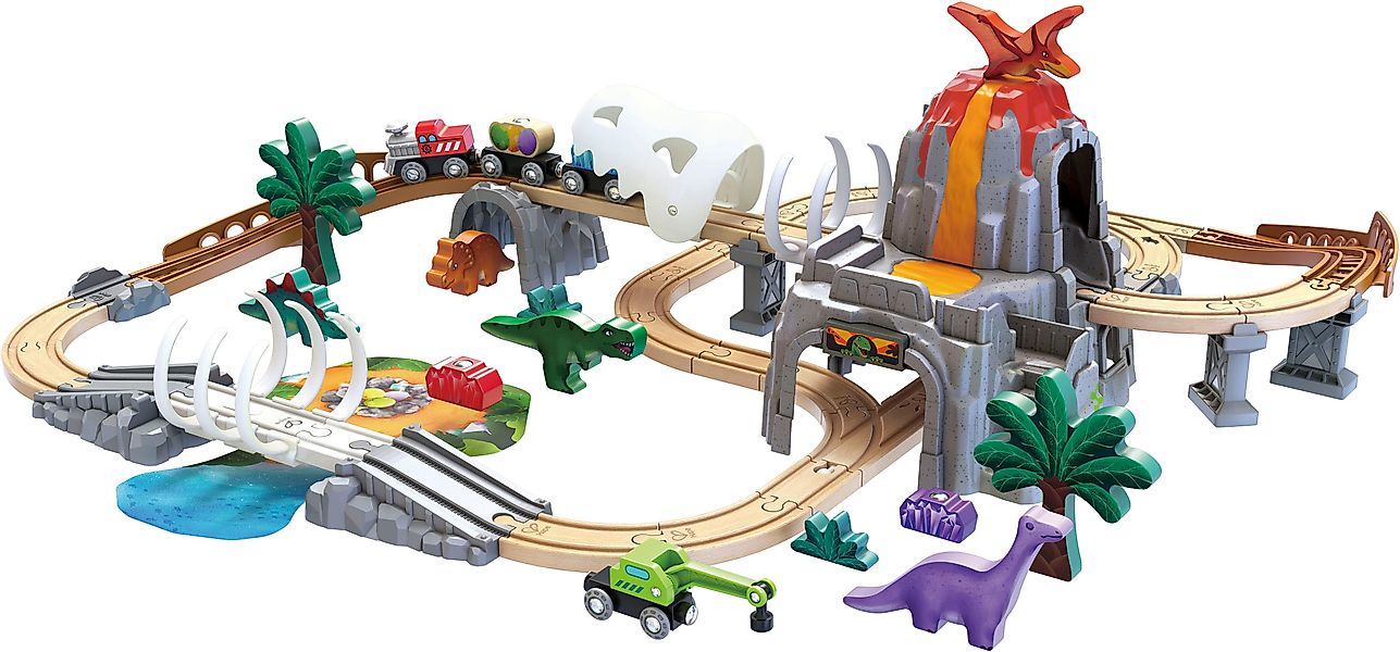Hape Spielzeug-Eisenbahn Dino-Eisenbahn-Abenteuer, mit Licht- und günstig online kaufen