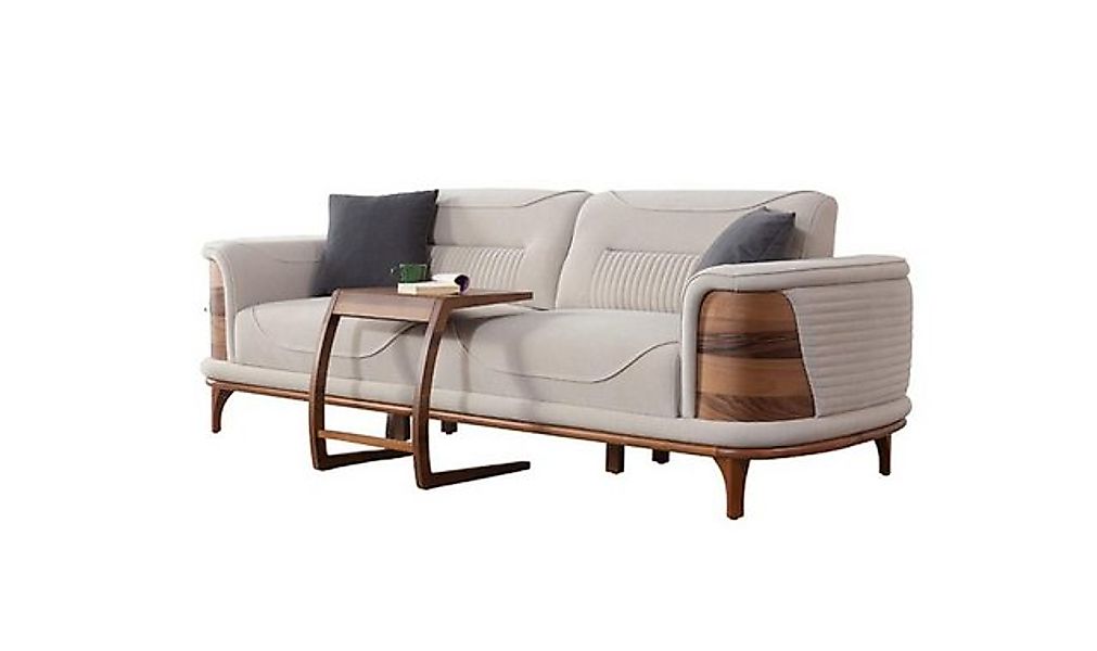 JVmoebel 3-Sitzer Dreisitzer-Sofas für das Wohnzimmer aus luxuriösem beigef günstig online kaufen
