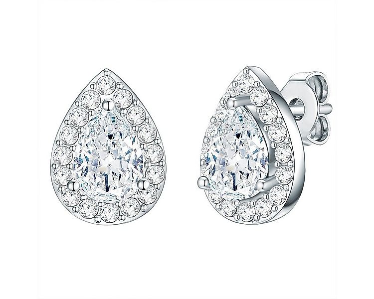 Rafaela Donata Paar Ohrhänger Tropfen silber, verziert mit Kristallen von S günstig online kaufen