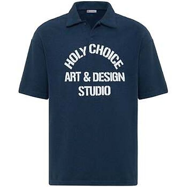 Dandalo  T-Shirts & Poloshirts Michel Oversize Lapel Collar Motto Printed S günstig online kaufen