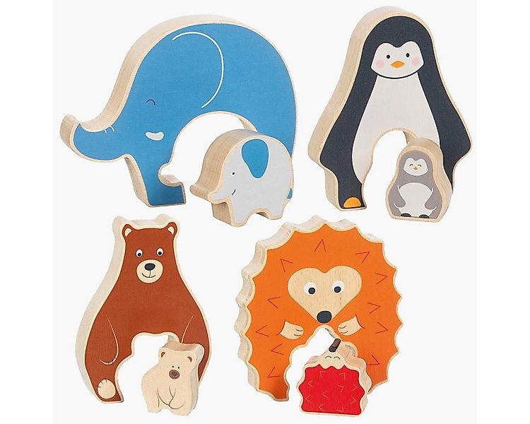 goki Steckpuzzle Aufstellpuzzle 4er Set, 2 Puzzleteile, Ein tierisches Verg günstig online kaufen