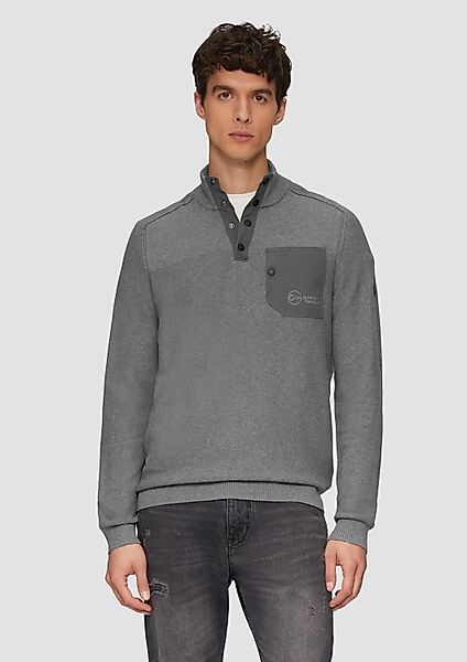 s.Oliver Longpullover Strickpullover Sportiver Strick-Troyer im günstig online kaufen
