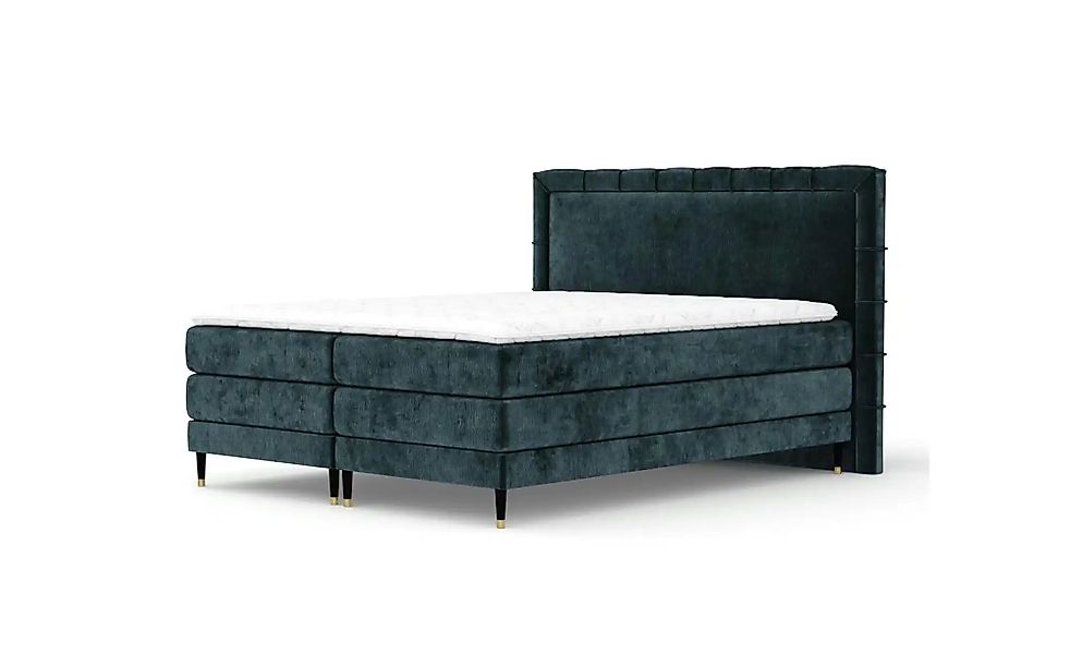 Boxspringbett   ¦ türkis/petrol ¦ Maße (cm): B: 207 H: 123 Betten > Komfort günstig online kaufen