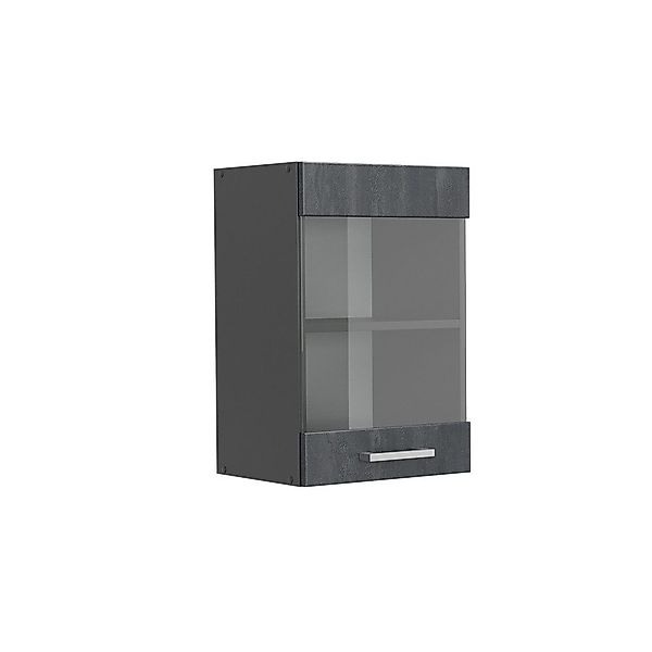 Vicco Glashängeschrank R-Line, Schwarz Beton/Anthrazit, 40 günstig online kaufen