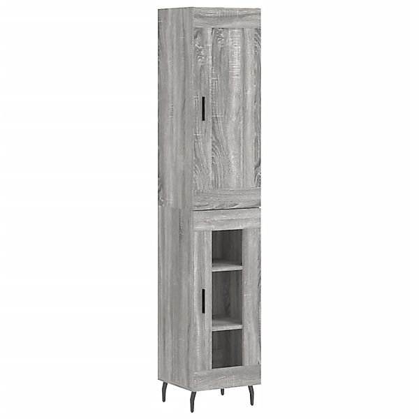 vidaXL Highboard Grau Sonoma 34,5x34x180 cm Holzwerkstoff 3200407 günstig online kaufen