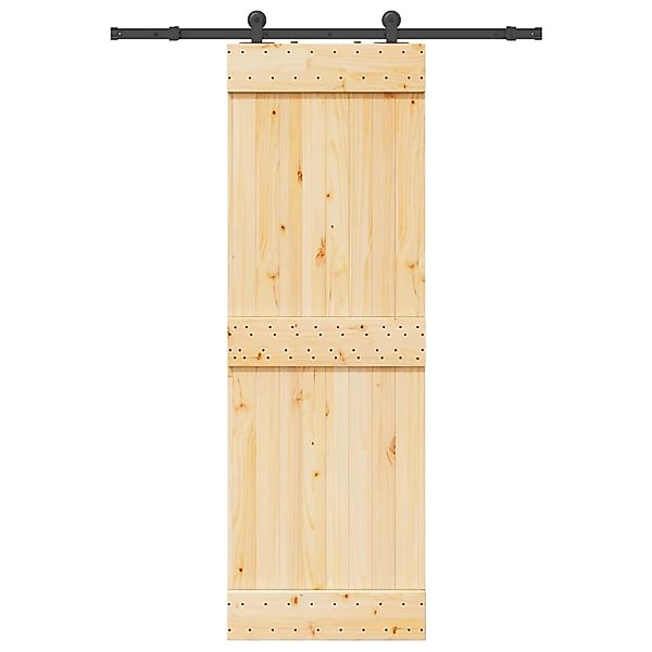 vidaXL Schiebetür mit Beschlag 70x210 cm Massivholz Kiefer 3332664 günstig online kaufen