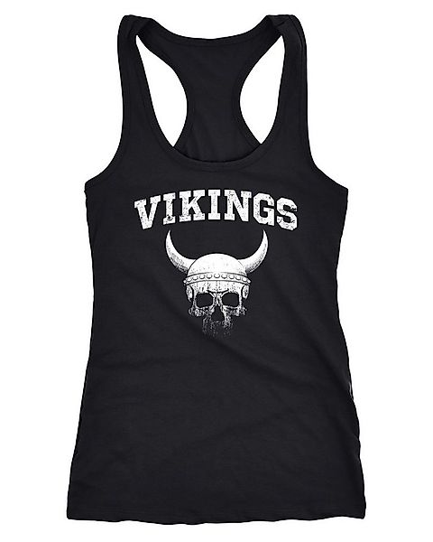 Neverless Tanktop Damen Tank-Top Wikinger-Helm Skull Totenkopf Print Aufdru günstig online kaufen