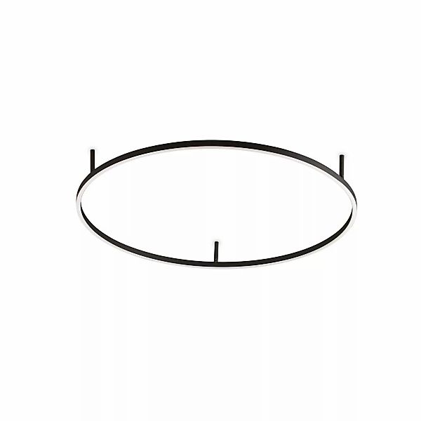 Ideal Lux LED-Deckenlampe Oracle Slim Ø 90 cm schwarz 3.000K günstig online kaufen