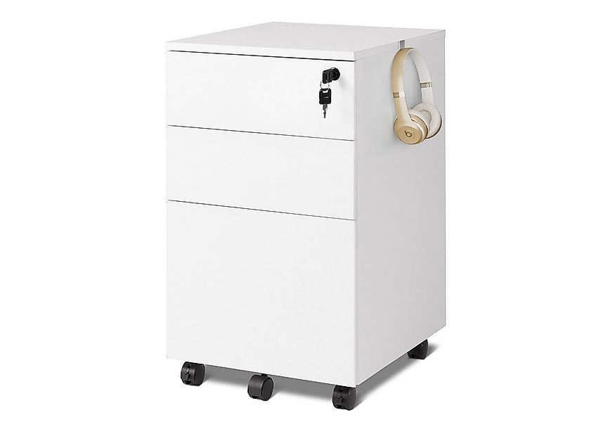 DEVAISE Rollcontainer Schubladenschrank mit 3 Schubladen, Mobiler Aktenschr günstig online kaufen
