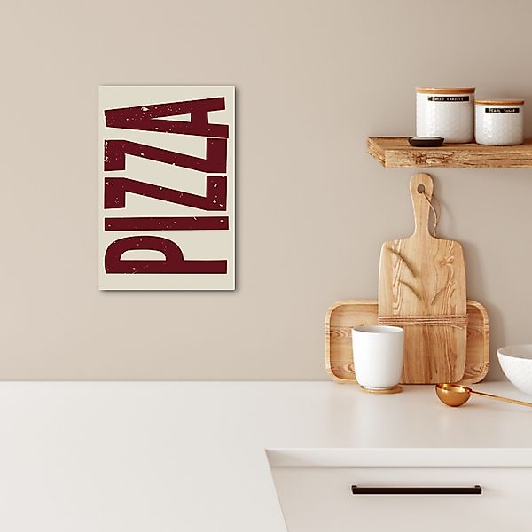 OneMillionCanvasses® Leinwandbild Pizza - Jahrgang - günstig online kaufen