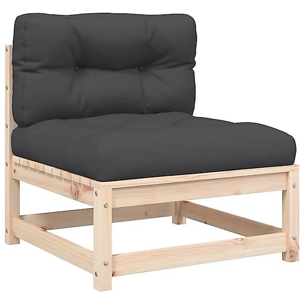 vidaXL Gartensofa ohne Armlehnen mit Kissen Massivholz Kiefer 838077 günstig online kaufen