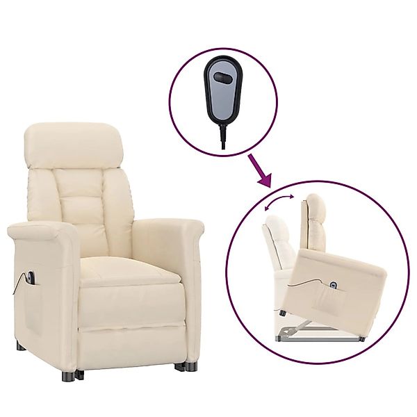vidaXL Relaxsessel Elektrisch Beige Mikrofasergewebe 3124575 günstig online kaufen