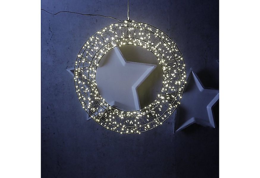 MARELIDA Dekokranz LED Lichtkranz Türkranz Weihnachtskranz 40cm Leuchtkranz günstig online kaufen