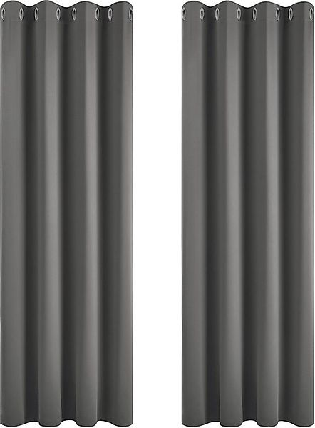 Deconovo Verdunkelungsvorhang Gardinen mit Ösen Blickdichte Vorhang Kältesc günstig online kaufen
