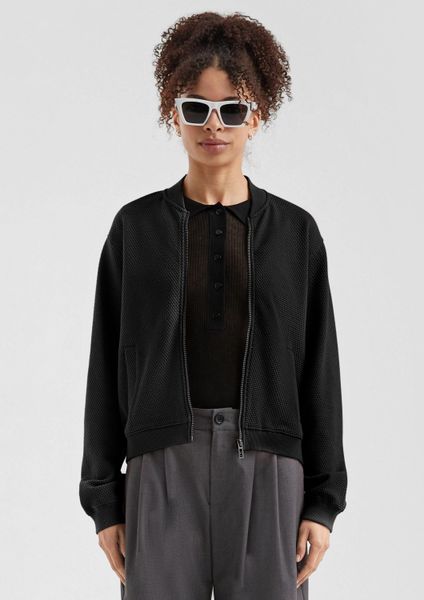 QS Sweatjacke Sweatshirt Sweatshirt im Blousonstyle günstig online kaufen