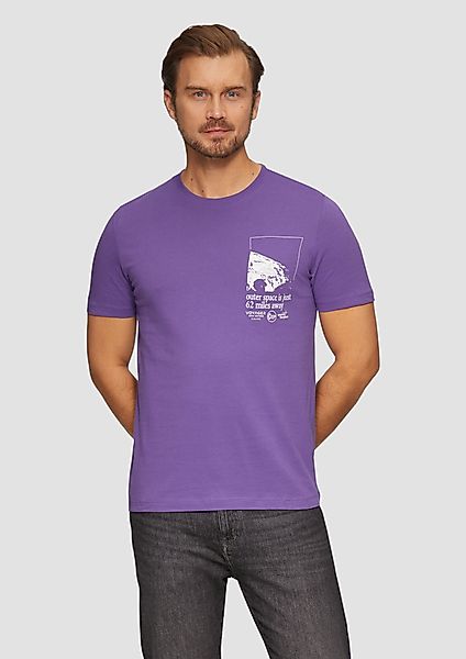 s.Oliver Kurzarmshirt Baumwoll-T-Shirt mit Frontprint günstig online kaufen