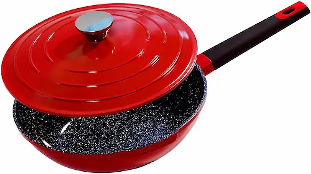 KING Wok »Shine Red«, Aluminiumguss, (1 tlg.), Ø 28 cm, Induktion günstig online kaufen