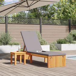 vidaXL Gartenliege Sonnenliege mit Kissen 200x55x30 günstig online kaufen