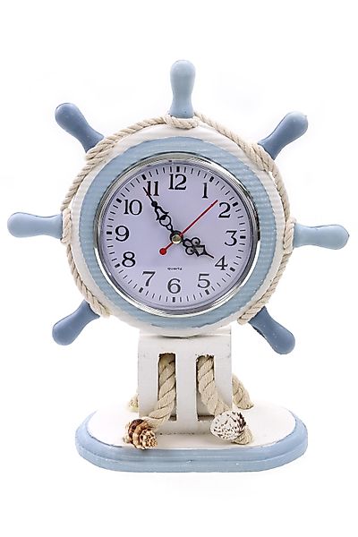 ELLUG Dekoobjekt Maritime Standuhr als Steuerrad günstig online kaufen