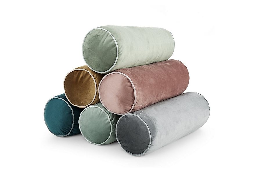 Eurofirany Kopfkissen NACKENROLLE AUS SAMT, Kissenrolle, Dekokissen, Sofaki günstig online kaufen