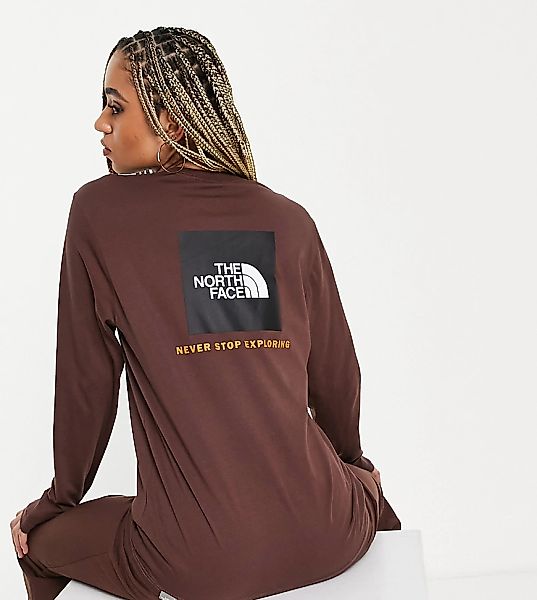 The North Face – Redbox – Langärmliges Shirt in Braun, exklusiv bei ASOS günstig online kaufen