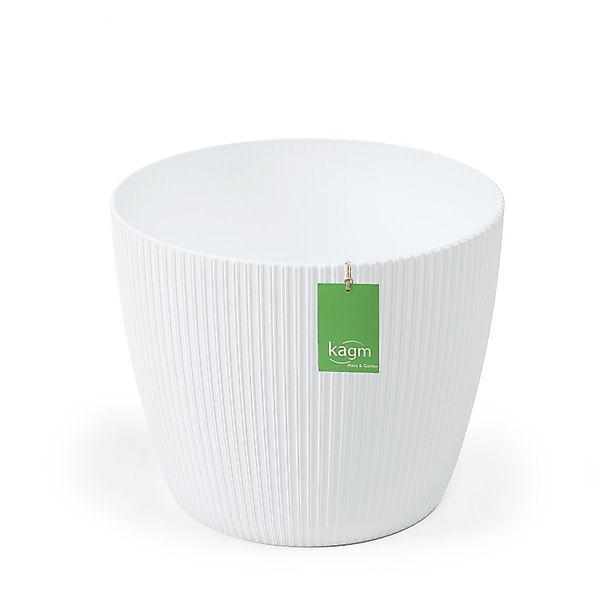 KAGM Blumentopf Übertopf Pflanztopf Rillenoptik Kunststoff günstig online kaufen