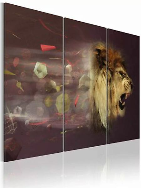 artgeist Wandbild Löwe (Abstrakt) mehrfarbig Gr. 60 x 40 günstig online kaufen