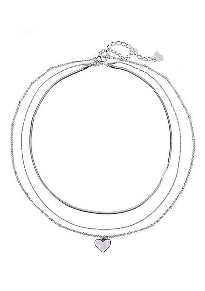 Hey Happiness Edelstahlketten-Set Damen Layer, 2er Set Herz Anhänger 18K Ro günstig online kaufen