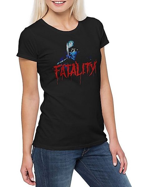 Urban Backwoods Print-Shirt Vintage Sub-Zero Fatality Damen T-Shirt Mortal günstig online kaufen