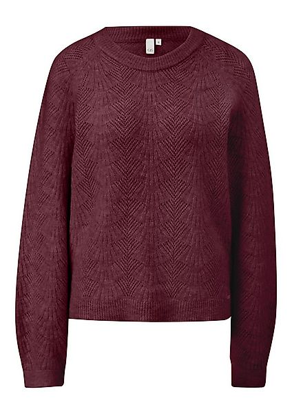 QS Longpullover Strickpullover Weicher Pullover mit Ajourmuster günstig online kaufen
