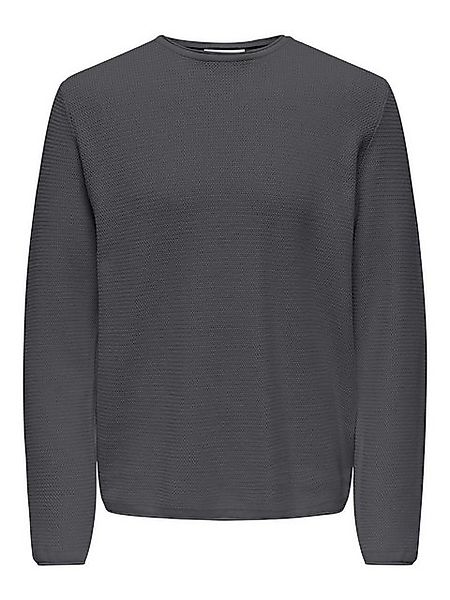 ONLY & SONS Strickpullover Langarm Rundhals Baumwolle Bequem ONSERIC REG 12 günstig online kaufen
