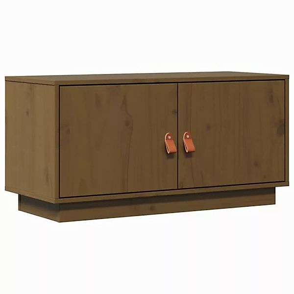 vidaXL TV-Schrank TV-Schrank Honigbraun 80x34x40 cm Massivholz Kiefer (1-St günstig online kaufen