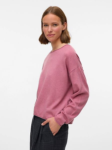 Vero Moda Strickpullover "VMEXCITING PLAIN LS O-NK ROLL PULLOV BOO" günstig online kaufen