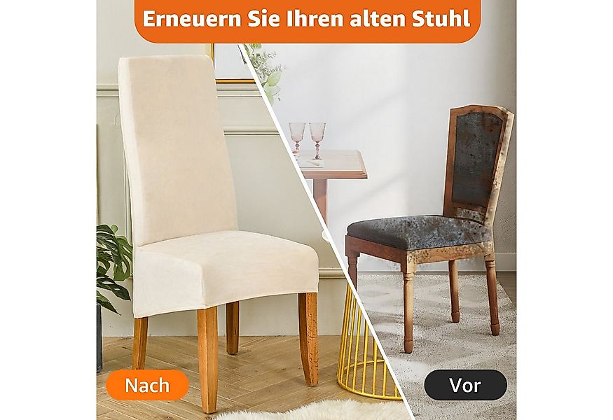 Simloveve Stuhlhusse Stuhlhussen Mirofaser Esszimmer Abnehmbare Stretch Stu günstig online kaufen