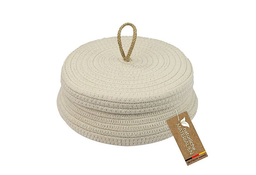 HMF Aufbewahrungskorb Aufbewahrungskorb Badezimmer rund, Korb mit Deckel au günstig online kaufen