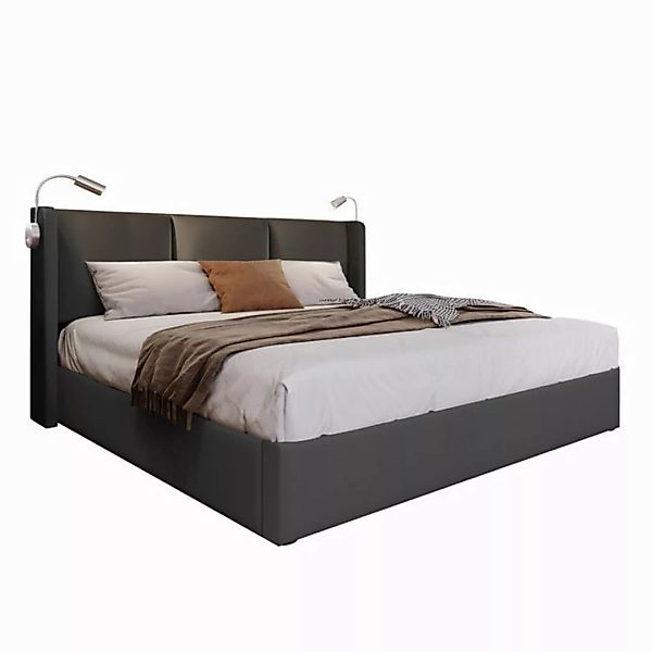 REDOM Polsterbett Doppelbett Stauraumbett Bett (140x200 mit lattenrost(Ohne günstig online kaufen