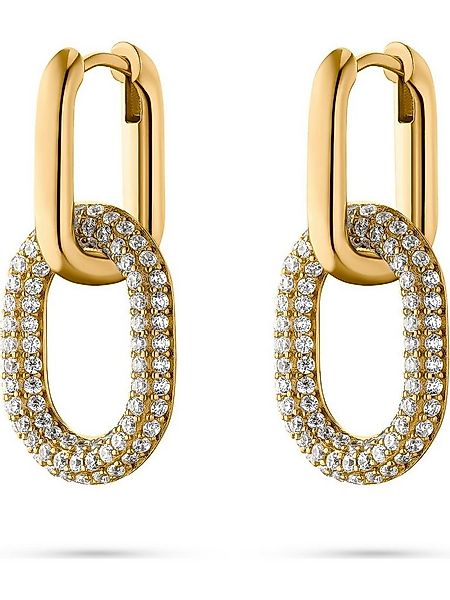 JETTE Paar Creolen JETTE Damen-Creolen 925er Silber 192 Zirkonia (Paar), LI günstig online kaufen