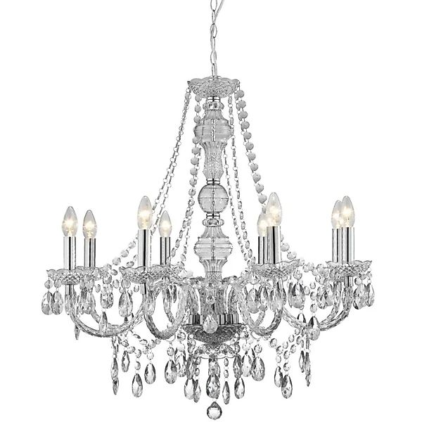 Licht-Erlebnisse Kronleuchter Kristall 74 cm Breit 8-Armig Klassisch Metall günstig online kaufen