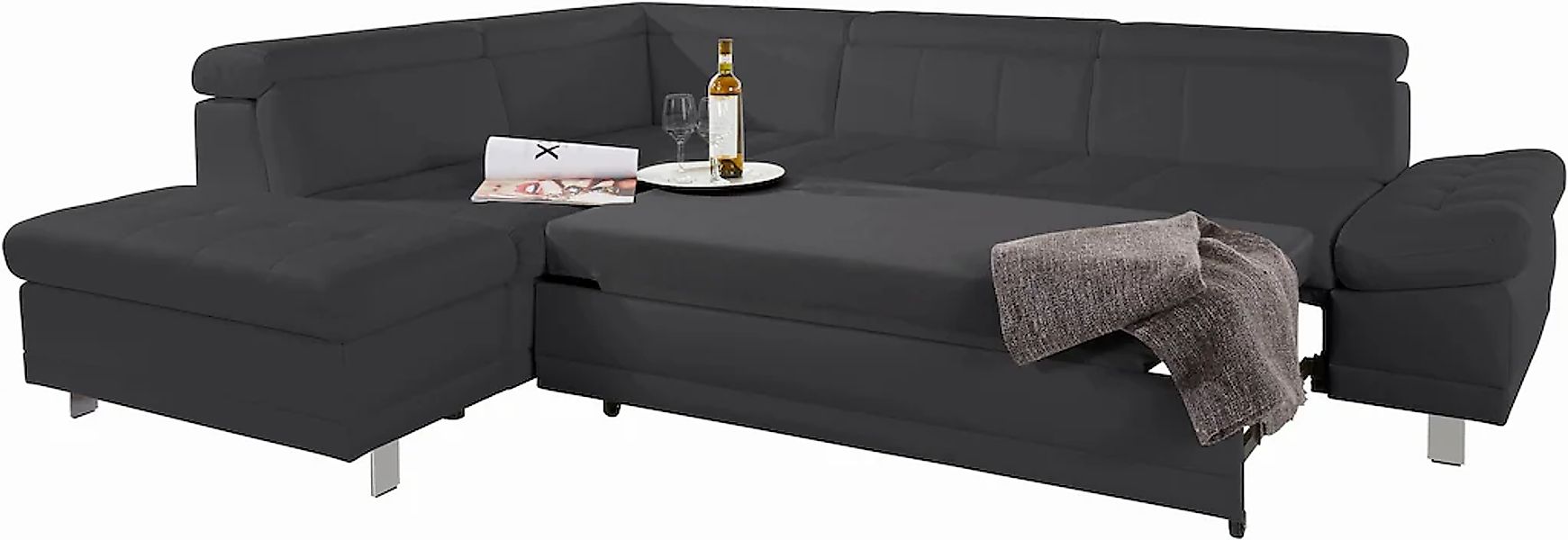 sit&more Ecksofa »Limit L-Form«, wahlweise mit Bettfunktion und Bettkasten günstig online kaufen