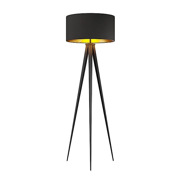 LindbyDreibein Tripod Stehlampe Benik 9621285 Modern in Schwarz aus Textil günstig online kaufen
