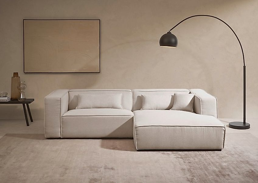 LeGer Home by Lena Gercke Ecksofa »PIARA mit Kedernaht, Cord, Leinenoptik o günstig online kaufen