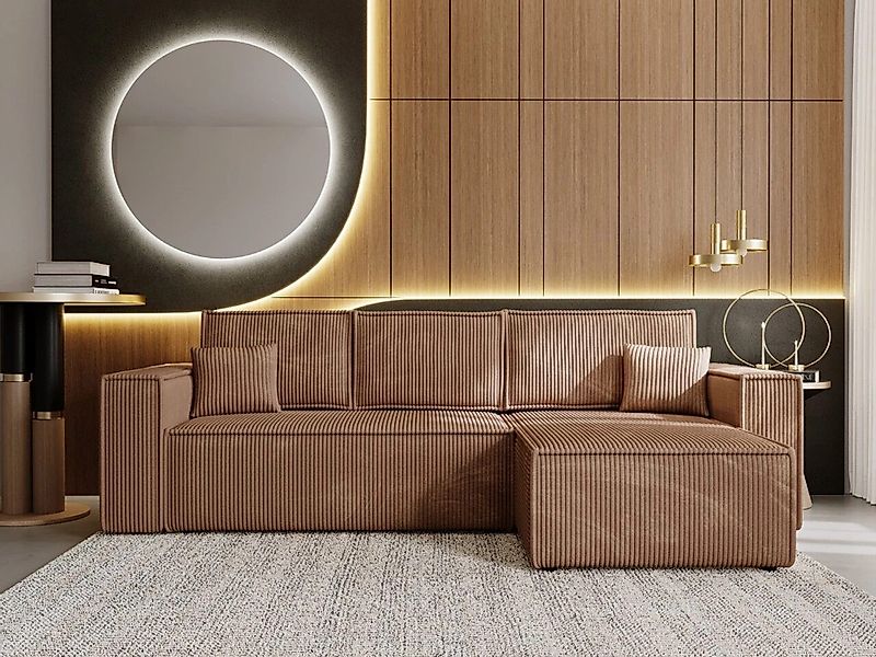 GrainGold Ecksofa L-Form PRATO mit Schlaffunktion günstig online kaufen