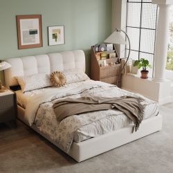 Gdood Polsterbett Stauraumbett Doppelbett, LED + günstig online kaufen