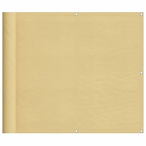 vidaXL Balkon-Sichtschutz Sandfarben 90x700 cm 100% Polyester-Oxford 400003 günstig online kaufen