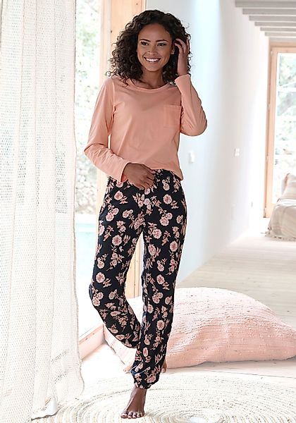 Vivance Dreams Pyjama 2 tlg. mit schönem Naturprint günstig online kaufen