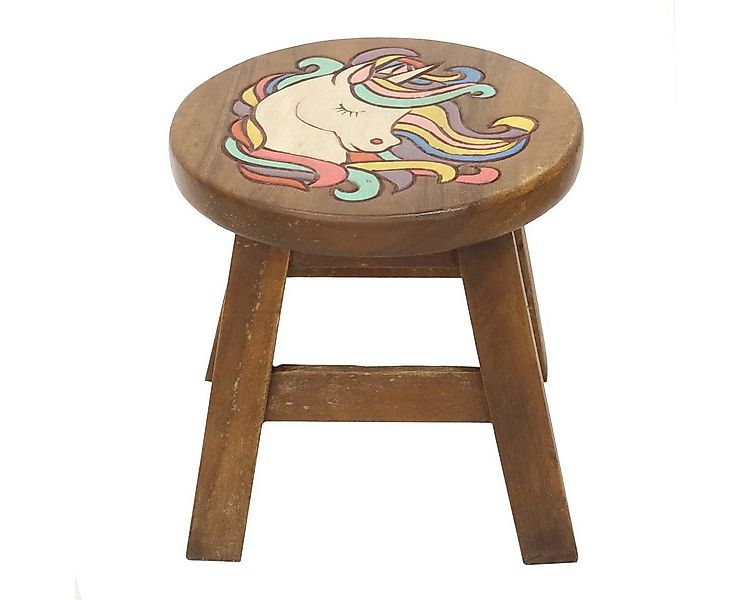 Oriental Galerie Sitzhocker Kinderhocker Stuhl für Kinder Einhorn 25 cm (1 günstig online kaufen
