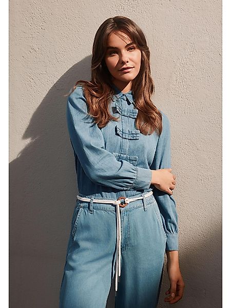 MORE&MORE Langarmbluse Jeansbluse günstig online kaufen