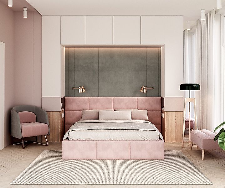 thematys Polsterbett Stauraumbett Velours 90x200, 120x200, günstig online kaufen